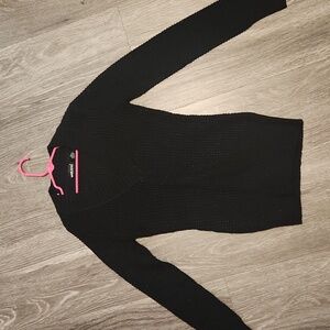 Woman's Wet Seal XS shimmering black v-neck sweater